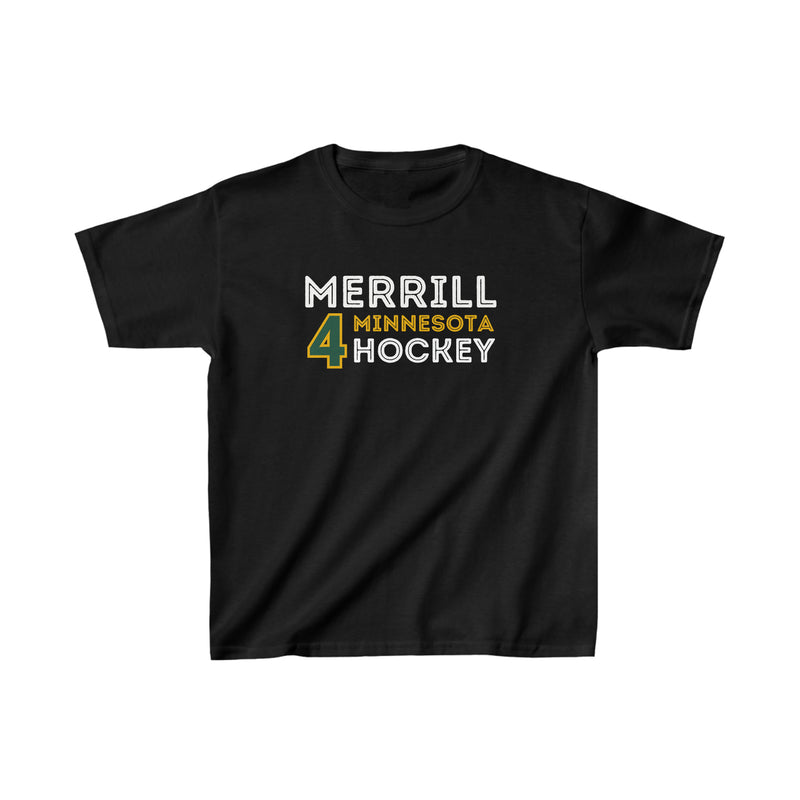 Merrill 4 Minnesota Hockey Grafitti Wall Design Kids Tee