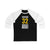 Gustavsson 32 Minnesota Hockey Gold Vertical Design Unisex Tri-Blend 3/4 Sleeve Raglan Baseball Shirt