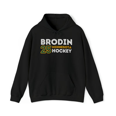 Brodin 25 Minnesota Hockey Grafitti Wall Design Unisex Hooded Sweatshirt
