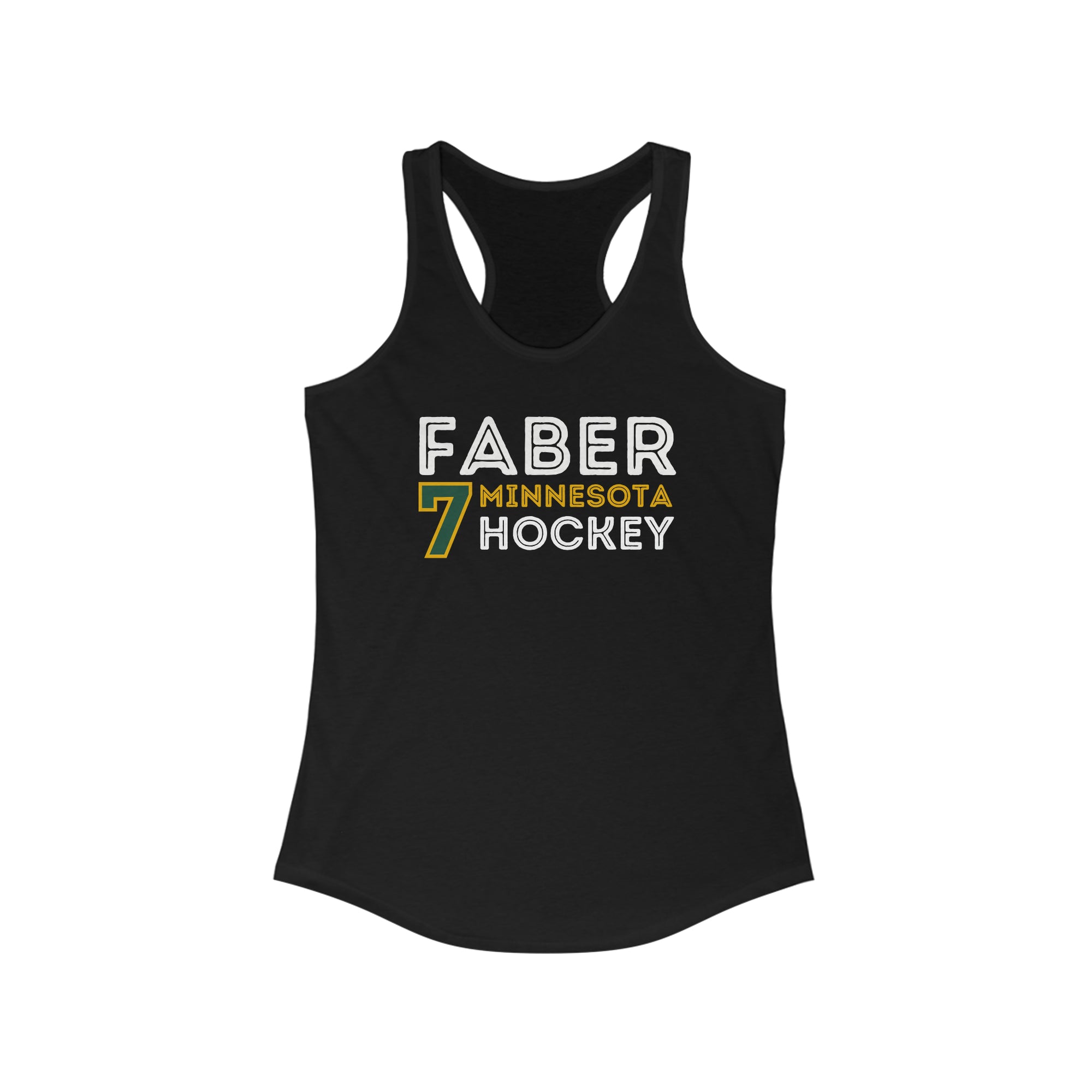 Faber 7 Minnesota Hockey Grafitti Wall Design Women's Ideal Racerback Tank Top