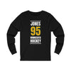 Jones 95 Minnesota Hockey Gold Vertical Design Unisex Jersey Long Sleeve Shirt
