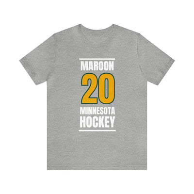 Maroon 20 Minnesota Hockey Gold Vertical Design Unisex T-Shirt