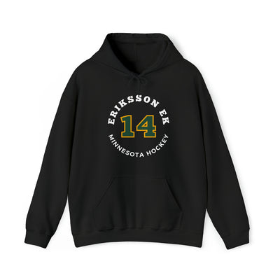 Eriksson Ek 14 Minnesota Hockey Number Arch Design Unisex Hooded Sweatshirt