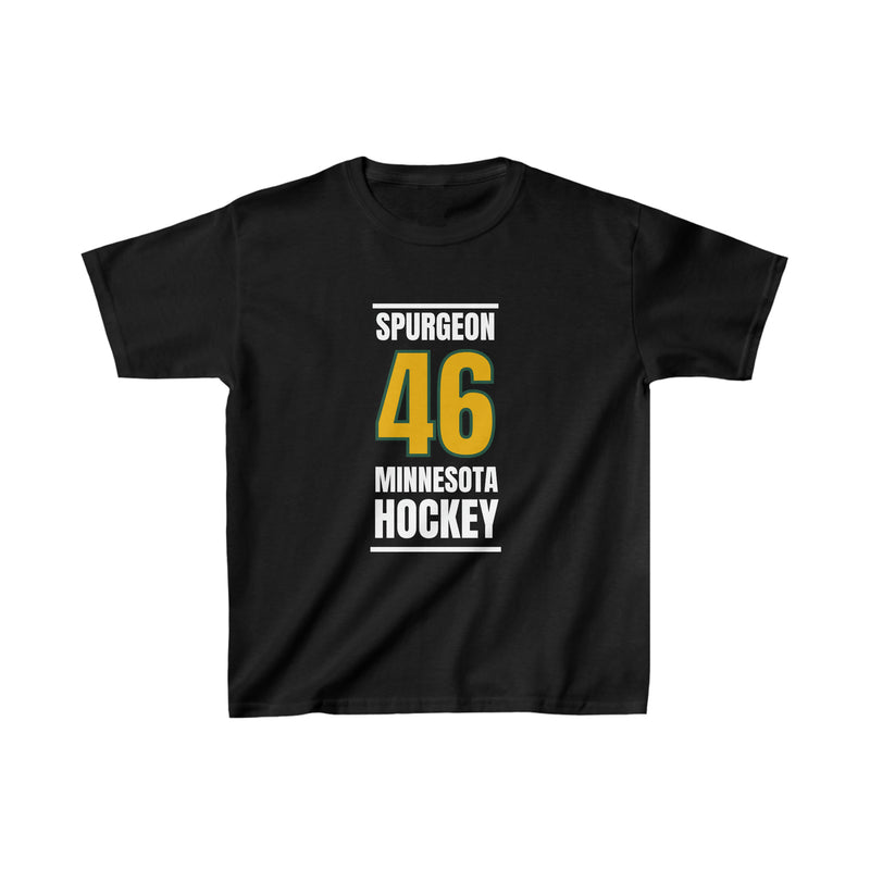 Spurgeon 46 Minnesota Hockey Gold Vertical Design Kids Tee
