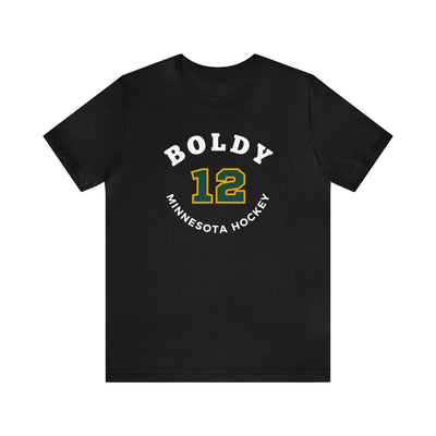 Boldy 12 Minnesota Hockey Number Arch Design Unisex T-Shirt