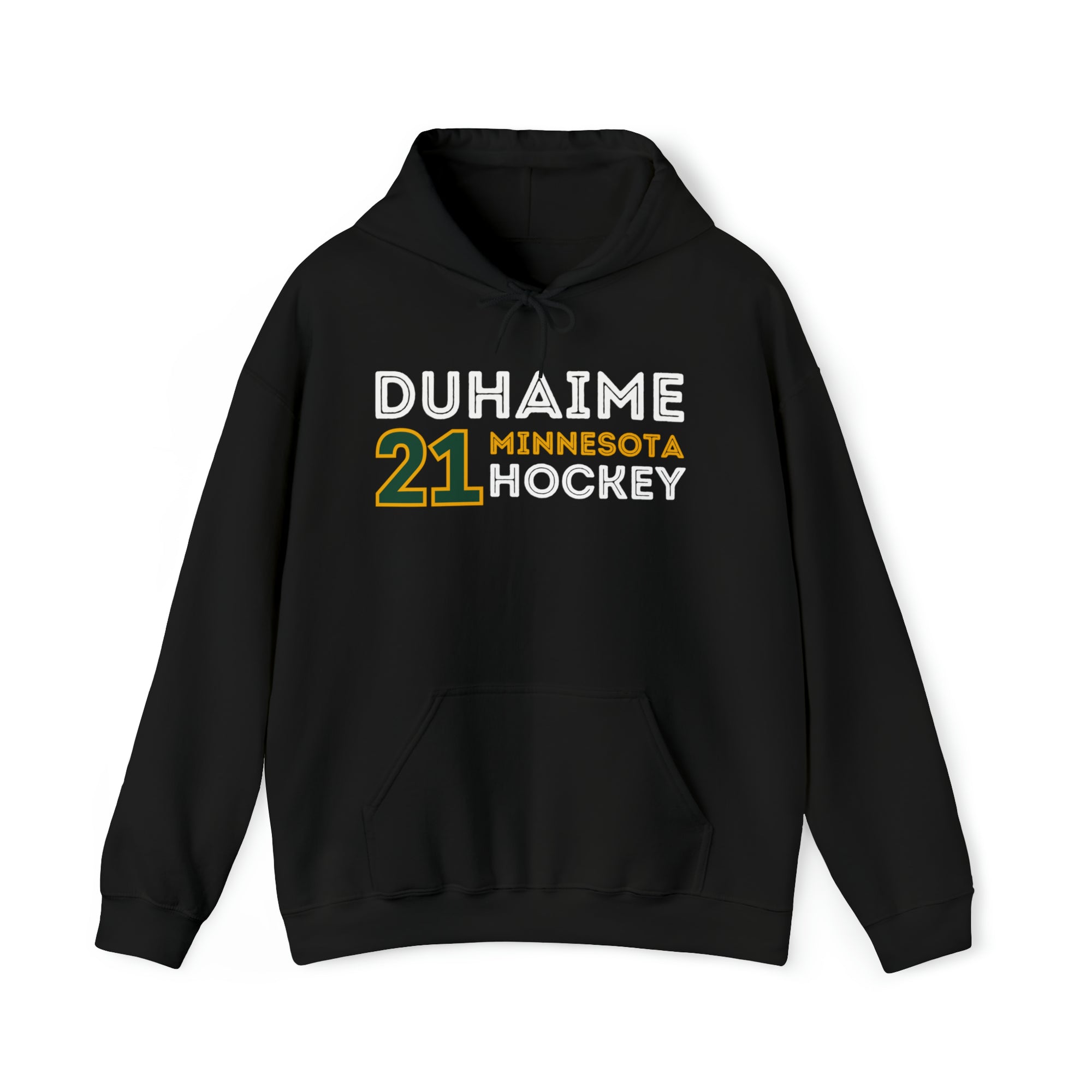 Duhaime 21 Minnesota Hockey Grafitti Wall Design Unisex Hooded Sweatshirt