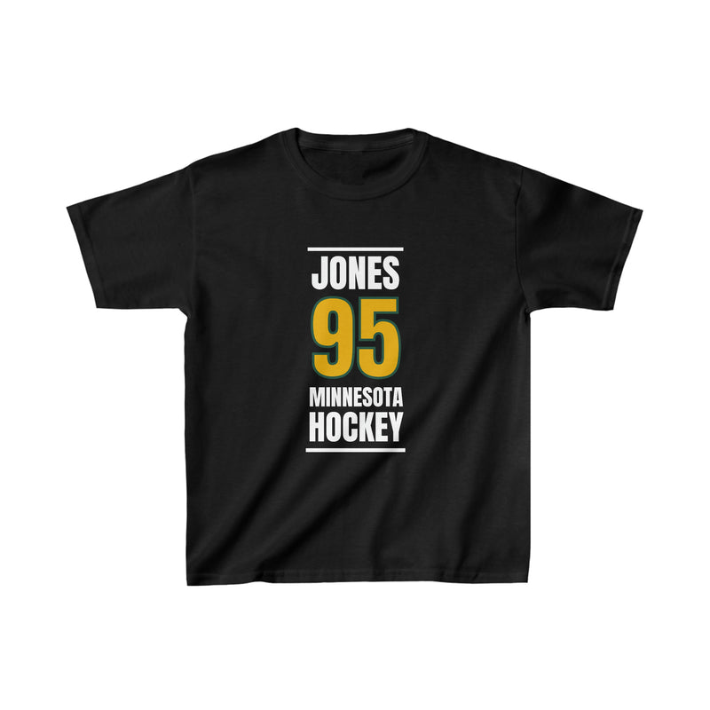 Jones 95 Minnesota Hockey Gold Vertical Design Kids Tee