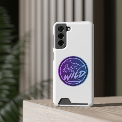 Ladies Of The Wild Gradient Colors Phone Case With Card Holder, White