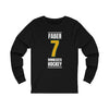 Faber 7 Minnesota Hockey Gold Vertical Design Unisex Jersey Long Sleeve Shirt