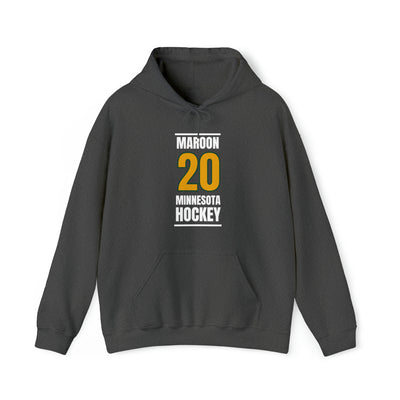 Maroon 20 Minnesota Hockey Gold Vertical Design Unisex Hooded Sweatshirt