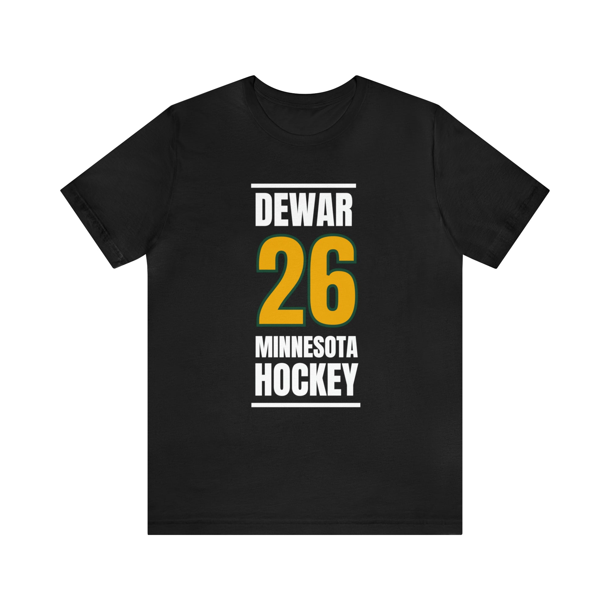 Dewar 26 Minnesota Hockey Gold Vertical Design Unisex T-Shirt