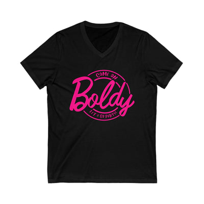 Boldy Let's Go Party Women's V-Neck Barbie Shirt