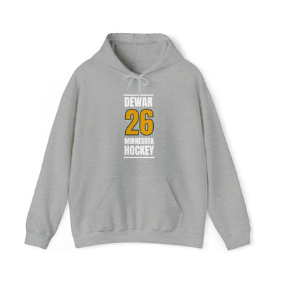 Dewar 26 Minnesota Hockey Gold Vertical Design Unisex Hooded Sweatshirt