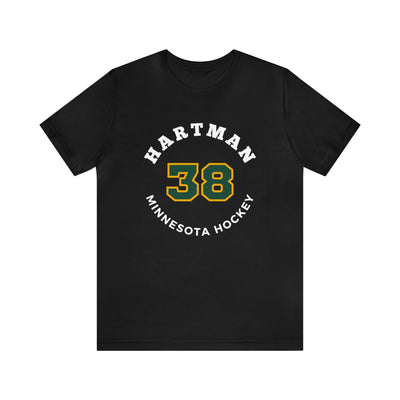Hartman 38 Minnesota Hockey Number Arch Design Unisex T-Shirt