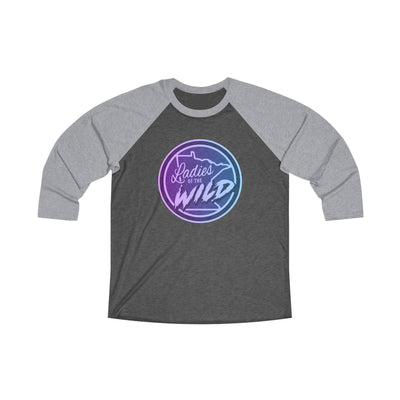 Ladies Of The Wild Gradient Colors Unisex Tri-Blend 3/4 Sleeve Raglan Baseball Shirt