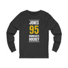 Jones 95 Minnesota Hockey Gold Vertical Design Unisex Jersey Long Sleeve Shirt
