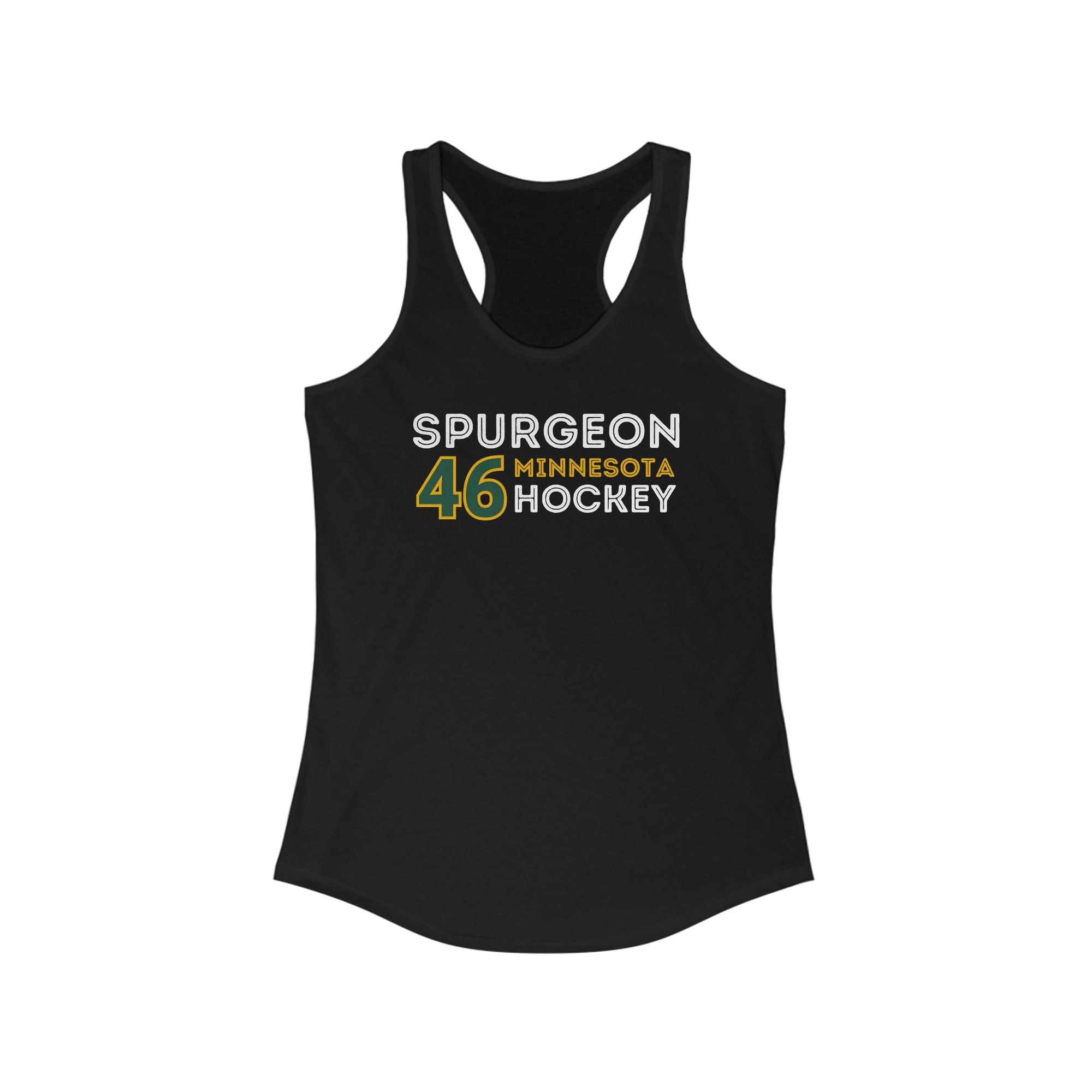 Spurgeon 46 Minnesota Hockey Grafitti Wall Design Women's Ideal Racerback Tank Top