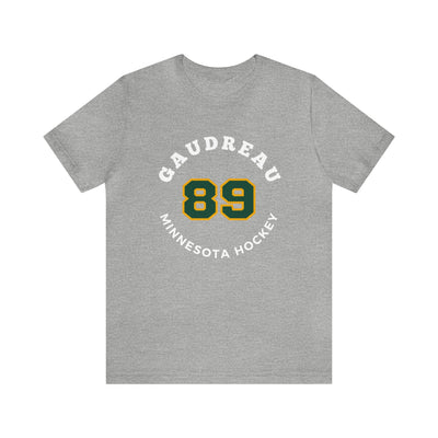 Gaudreau 89 Minnesota Hockey Number Arch Design Unisex T-Shirt