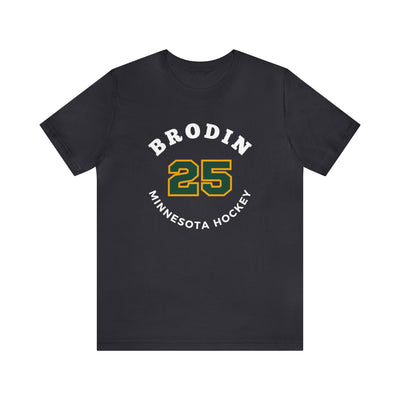 Brodin 25 Minnesota Hockey Number Arch Design Unisex T-Shirt