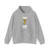 Faber 7 Minnesota Hockey Gold Vertical Design Unisex Hooded Sweatshirt
