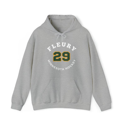 Fleury 29 Minnesota Hockey Number Arch Design Unisex Hooded Sweatshirt