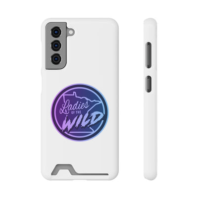 Ladies Of The Wild Gradient Colors Phone Case With Card Holder, White