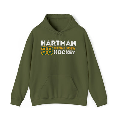 Hartman 38 Minnesota Hockey Grafitti Wall Design Unisex Hooded Sweatshirt