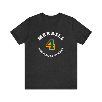 Merrill 4 Minnesota Hockey Number Arch Design Unisex T-Shirt