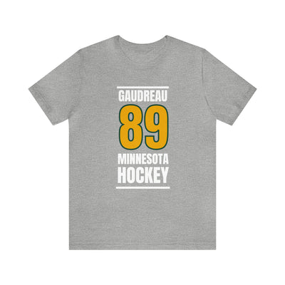 Gaudreau 89 Minnesota Hockey Gold Vertical Design Unisex T-Shirt