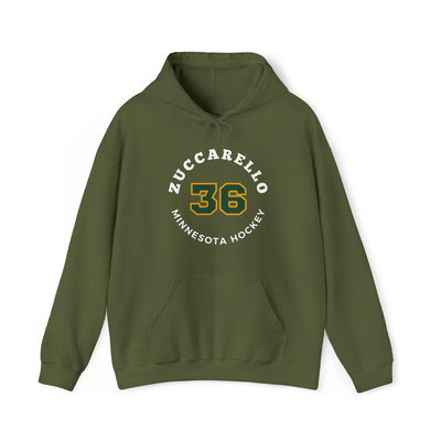 Zuccarello 36 Minnesota Hockey Number Arch Design Unisex Hooded Sweatshirt