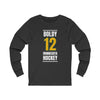 Boldy 12 Minnesota Hockey Gold Vertical Design Unisex Jersey Long Sleeve Shirt