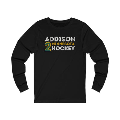 Addison 2 Minnesota Hockey Grafitti Wall Design Unisex Jersey Long Sleeve Shirt