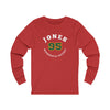 Jones 95 Minnesota Hockey Number Arch Design Unisex Jersey Long Sleeve Shirt