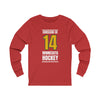 Eriksson Ek 14 Minnesota Hockey Gold Vertical Design Unisex Jersey Long Sleeve Shirt