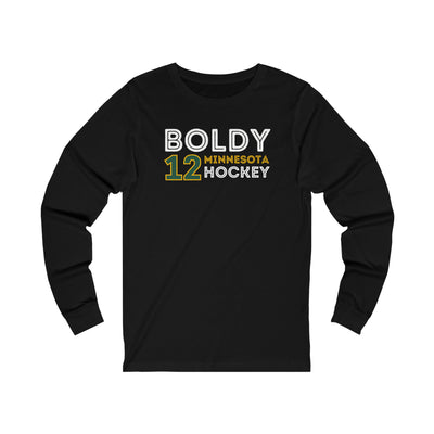 Boldy 12 Minnesota Hockey Grafitti Wall Design Unisex Jersey Long Sleeve Shirt