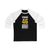 Spurgeon 46 Minnesota Hockey Gold Vertical Design Unisex Tri-Blend 3/4 Sleeve Raglan Baseball Shirt