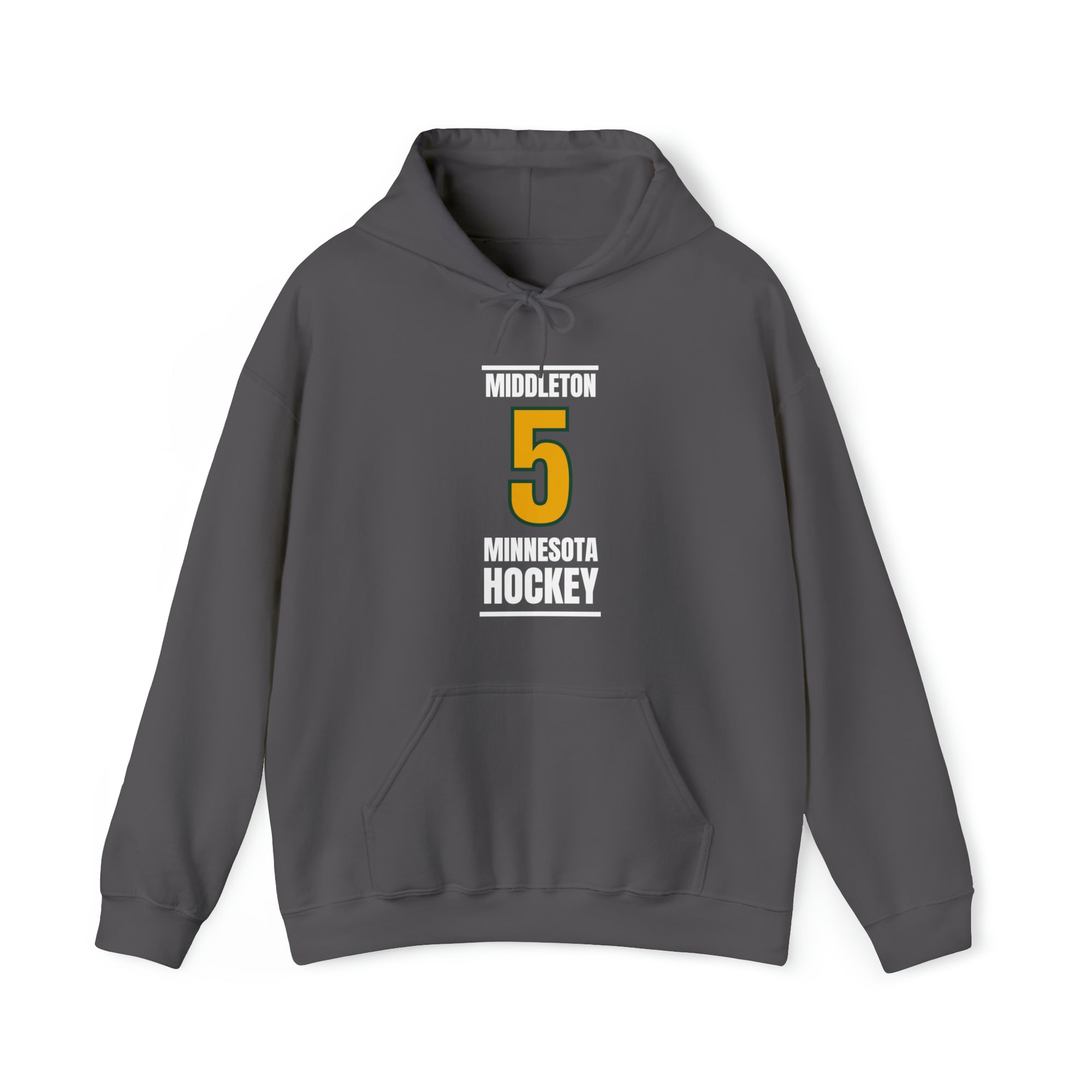 Middleton 5 Minnesota Hockey Gold Vertical Design Unisex Hooded Sweatshirt