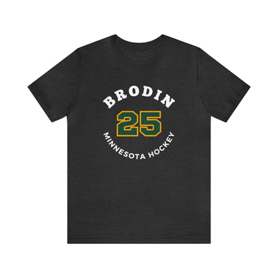 Brodin 25 Minnesota Hockey Number Arch Design Unisex T-Shirt