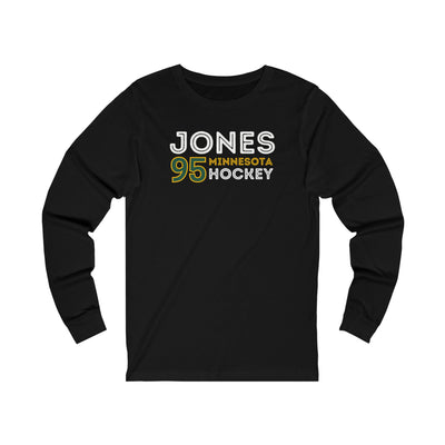 Jones 95 Minnesota Hockey Grafitti Wall Design Unisex Jersey Long Sleeve Shirt
