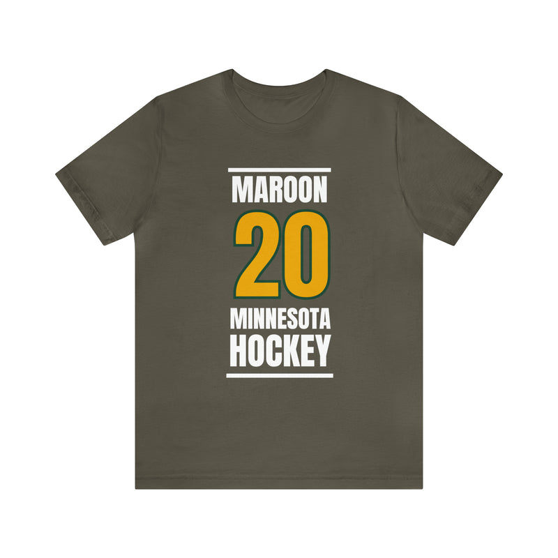 Maroon 20 Minnesota Hockey Gold Vertical Design Unisex T-Shirt