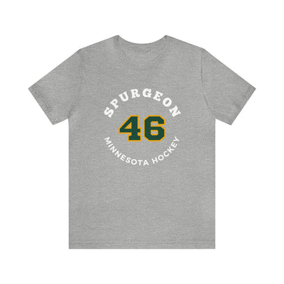 Spurgeon 46 Minnesota Hockey Number Arch Design Unisex T-Shirt