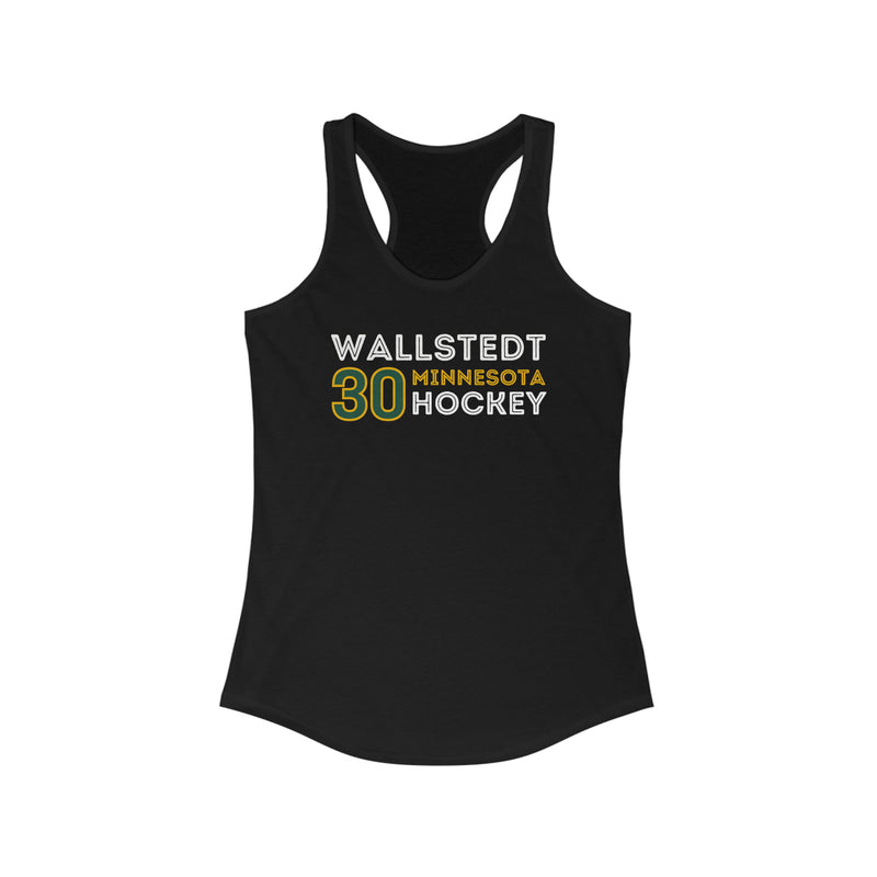Wallstedt 30 Minnesota Hockey Grafitti Wall Design Women's Ideal Racerback Tank Top