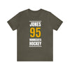 Jones 95 Minnesota Hockey Gold Vertical Design Unisex T-Shirt