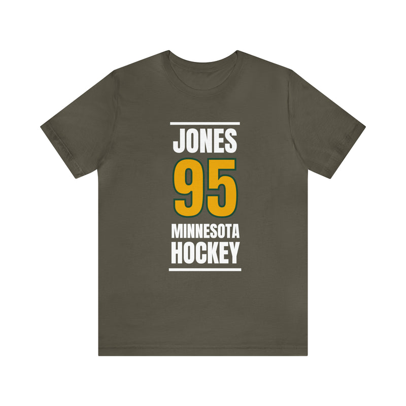 Jones 95 Minnesota Hockey Gold Vertical Design Unisex T-Shirt