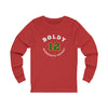Boldy 12 Minnesota Hockey Number Arch Design Unisex Jersey Long Sleeve Shirt