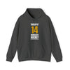 Eriksson Ek 14 Minnesota Hockey Gold Vertical Design Unisex Hooded Sweatshirt