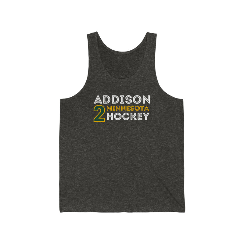 Addison 2 Minnesota Hockey Grafitti Wall Design Unisex Jersey Tank Top