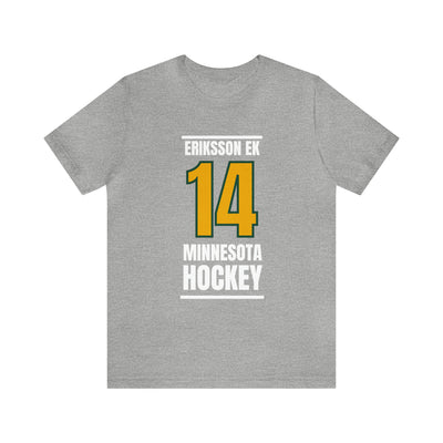 Eriksson Ek 14 Minnesota Hockey Gold Vertical Design Unisex T-Shirt