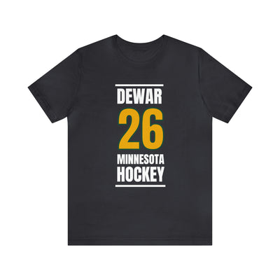 Dewar 26 Minnesota Hockey Gold Vertical Design Unisex T-Shirt