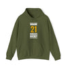 Duhaime 21 Minnesota Hockey Gold Vertical Design Unisex Hooded Sweatshirt